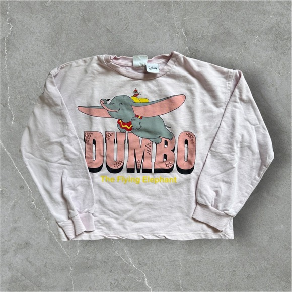 Zara Other - Zara Sweatshirt Kids Size 8 Pink Dumbo The Flying Elephant  Pullover Disney